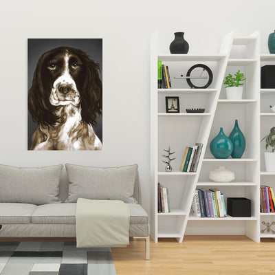 Brown English Springer Spaniel, Fine art gallery wrapped canvas 24x36