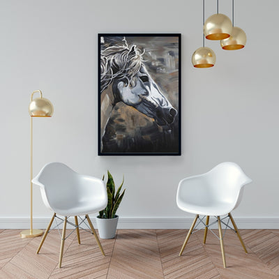 Side Of A Wild Horse, Fine art gallery wrapped canvas 24x36