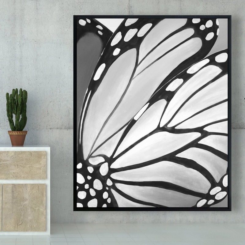 Monarch Wings Closeup, Fine art gallery wrapped canvas 16x48