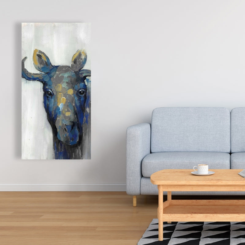 Blue Moose, Fine art gallery wrapped canvas 24x36