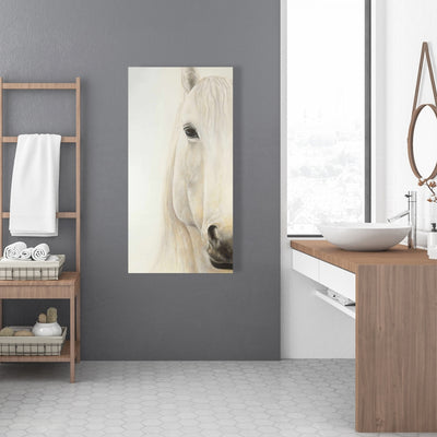 Half Portrait Of A Smiling Horse, Fine art gallery wrapped canvas 16x48