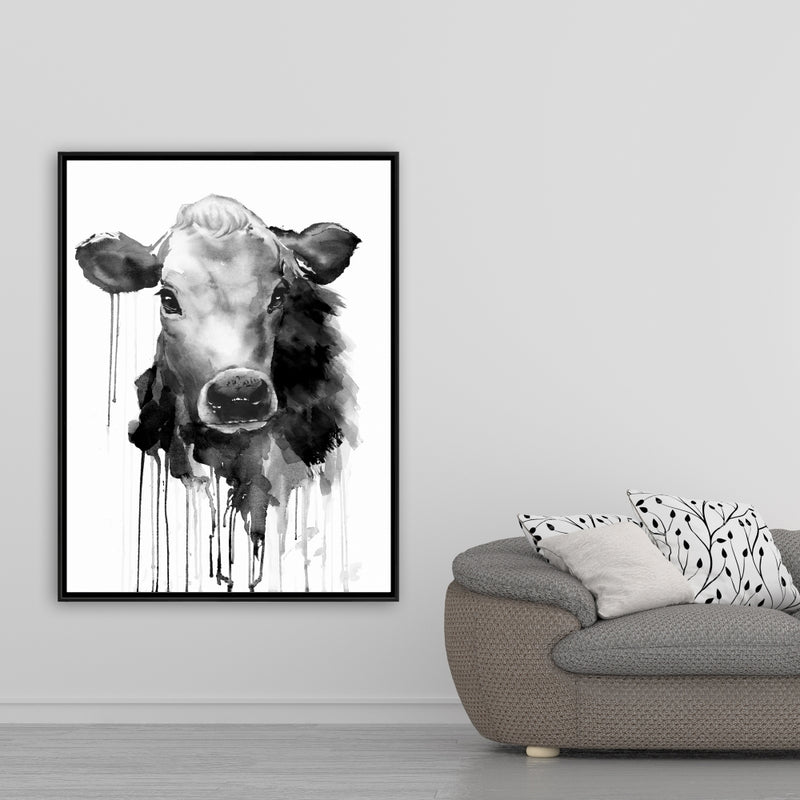 Jersey Cow, Fine art gallery wrapped canvas 24x36