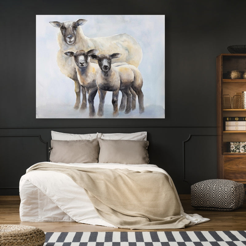 Sheep Family, Fine art gallery wrapped canvas 24x36