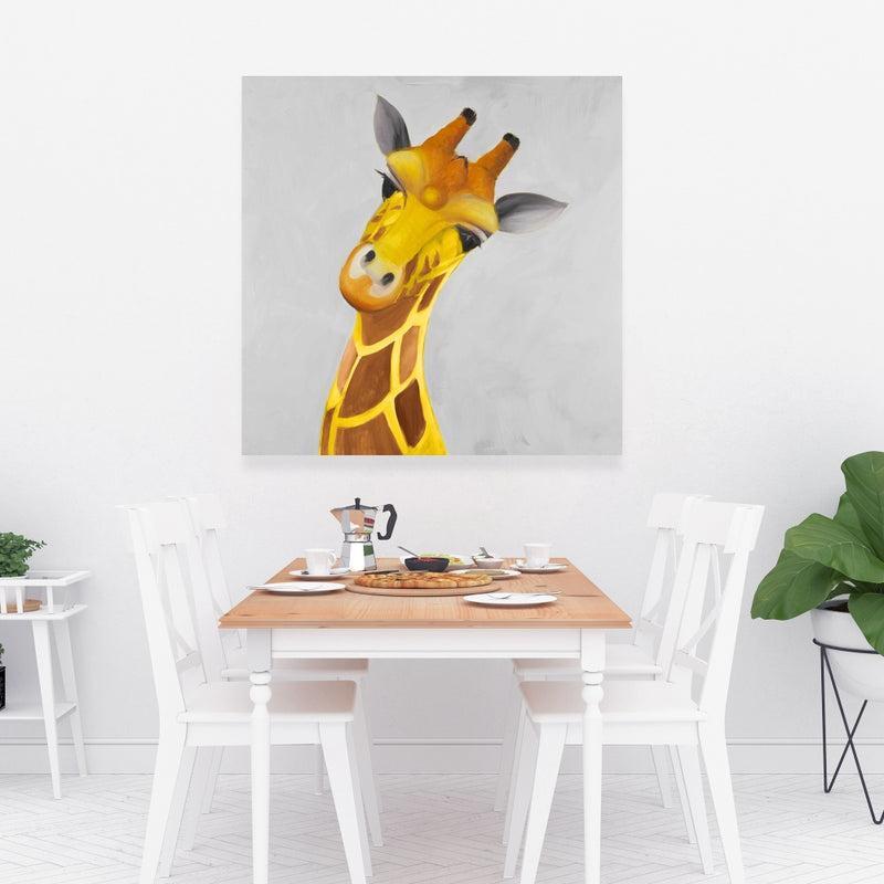 Curious Giraffe, Fine art gallery wrapped canvas 36x36