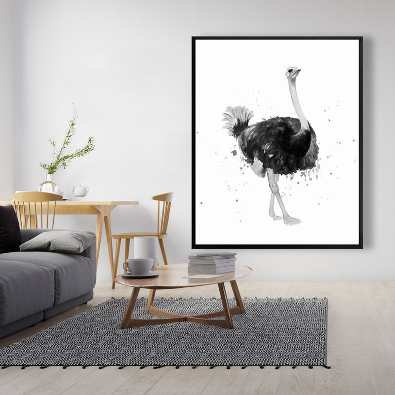 Proud Ostrich, Fine art gallery wrapped canvas 24x36