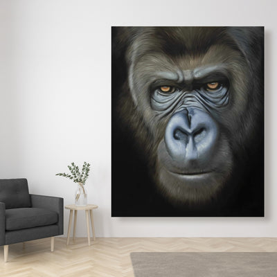 Gorilla Face, Fine art gallery wrapped canvas 16x48