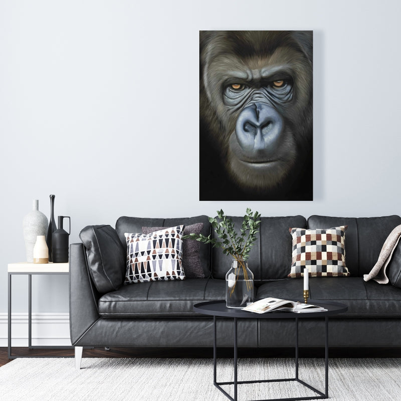 Gorilla Face, Fine art gallery wrapped canvas 16x48