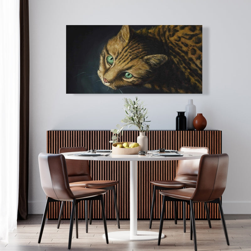 Bengal Cat, Fine art gallery wrapped canvas 24x36