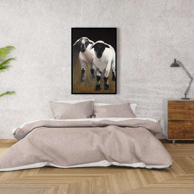 Two Lambs, Fine art gallery wrapped canvas 24x36