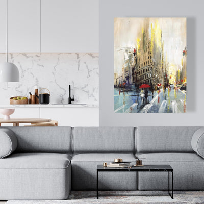 Abstract Rainy Street, Fine art gallery wrapped canvas 24x36