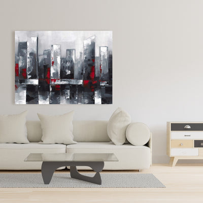 Abstract Cityscape, Fine art gallery wrapped canvas 24x36