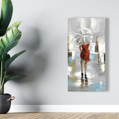 Red Dress Woman, Fine art gallery wrapped canvas 24x36
