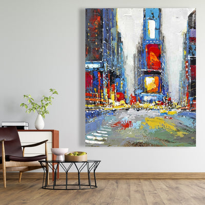 Abstract And Colorful Buildings, Fine art gallery wrapped canvas 24x36