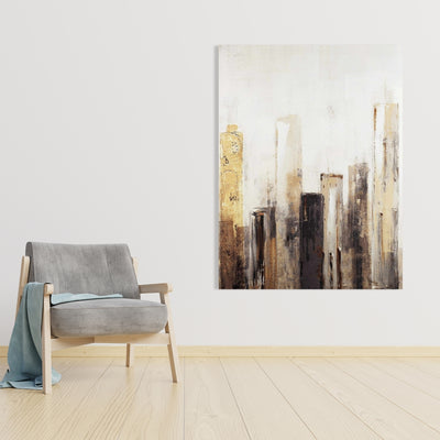 Earthy Tones City, Fine art gallery wrapped canvas 16x48