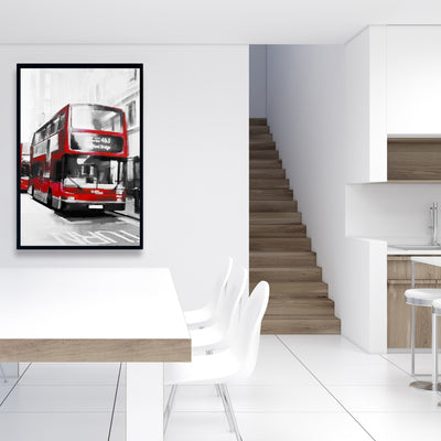 Red Bus Londoner, Fine art gallery wrapped canvas 24x36