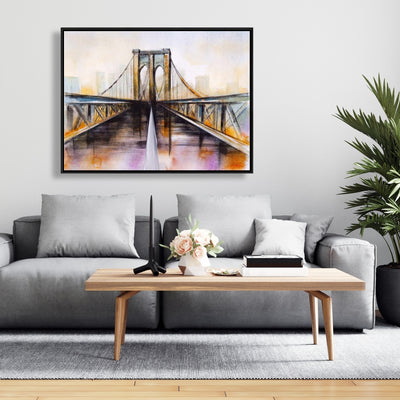 Colorful Brooklyn Bridge, Fine art gallery wrapped canvas 24x36