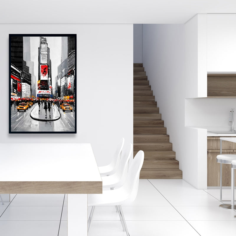 New York City Busy Street, Fine art gallery wrapped canvas 24x36