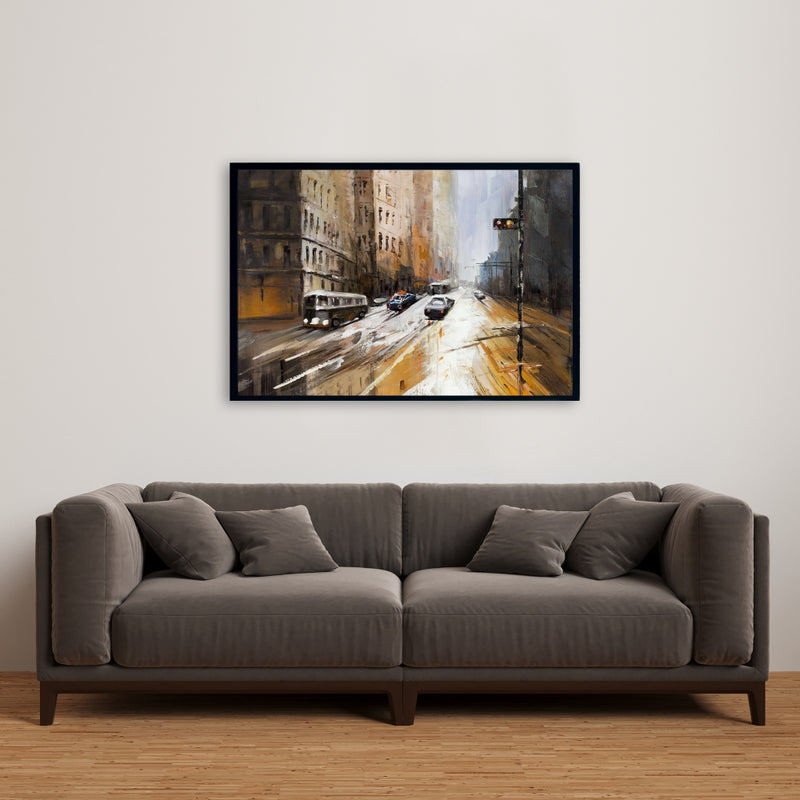 Abstract City Street, Fine art gallery wrapped canvas 24x36