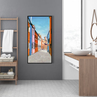 Colorful Houses In Italy, Fine art gallery wrapped canvas 24x36