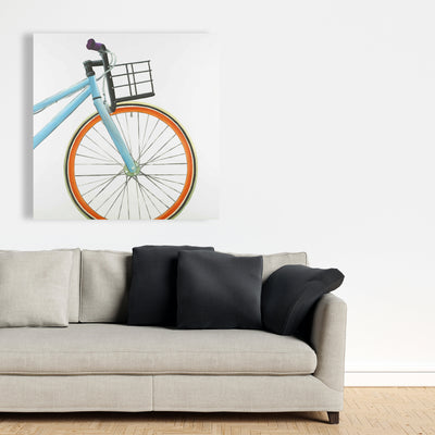 Orange And Blue Bike, Fine art gallery wrapped canvas 24x36