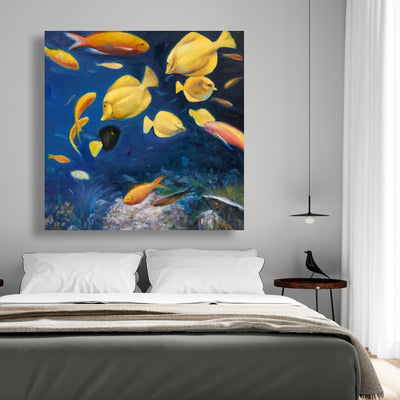 Fish Under The Sea, Fine art gallery wrapped canvas 24x36