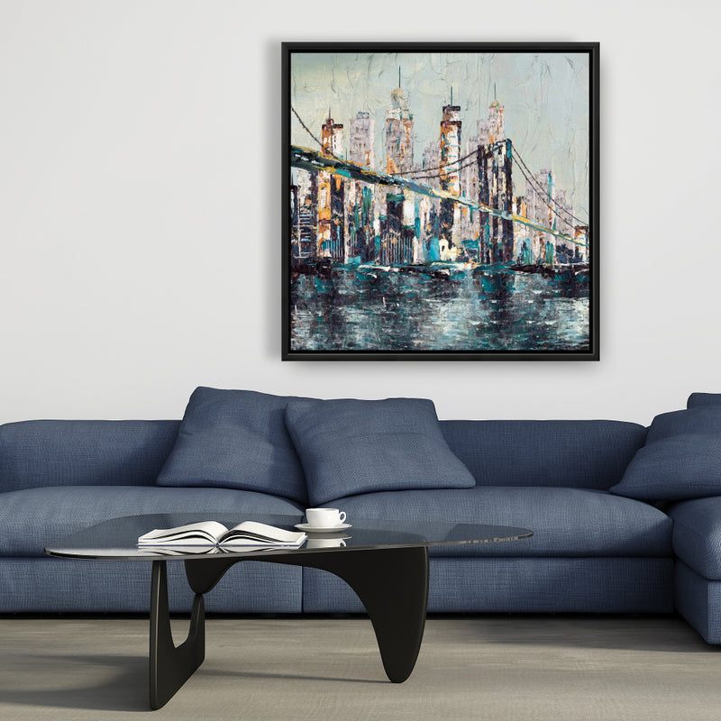 Abstract And Texturized Bridge, Fine art gallery wrapped canvas 24x36
