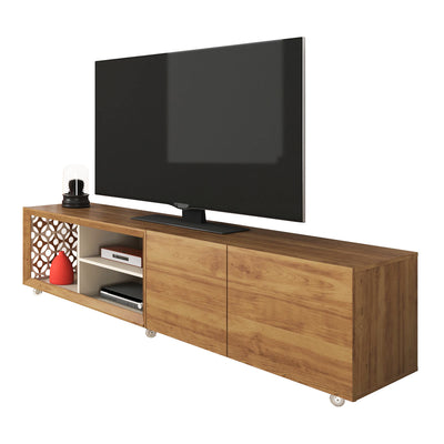 TV Stand with Country chic design, amazing laser details and silicone wheels