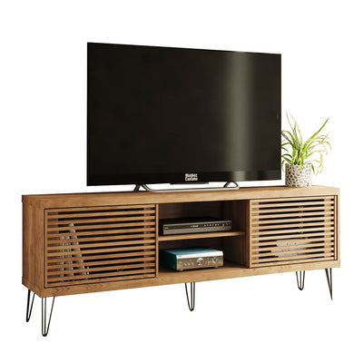 Rustic Country Flat TV Stand with Metal Legs Frizz 180 Decor Brand New Furniture